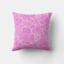 Abstracte bloemmatrix (zachte roze) Fine Art Kussen