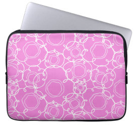 Abstracte bloemmatrix (zachte roze) fine art laptop sleeve
