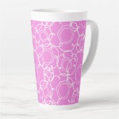 Abstracte bloemmatrix (zachte roze) fine art latte mok (Rechterhoek)