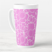 Abstracte bloemmatrix (zachte roze) fine art latte mok (Linkerhoek)