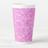 Abstracte bloemmatrix (zachte roze) fine art latte mok (Voorkant)