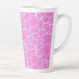 Abstracte bloemmatrix (zachte roze) fine art latte mok