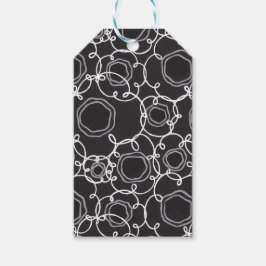 Abstracte bloemmatrix (zwart) Fine Art Cadeaulabel