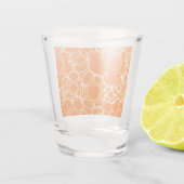 ABSTRACTE BLOEMMOTIEF IN ORANJE SHOT GLAS (Achterkant)