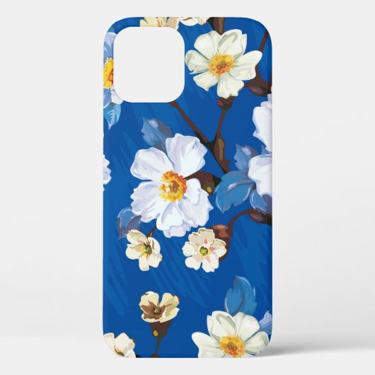 Abstracte bloemnaadloze patroonachtergrond. Elega Case-Mate iPhone Case (Achterkant)