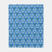 Abstracte bloemontwerp fleece deken (Voorkant)