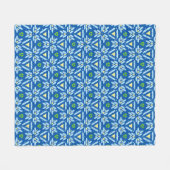 Abstracte bloemontwerp fleece deken (Voorkant (Horizontaal))