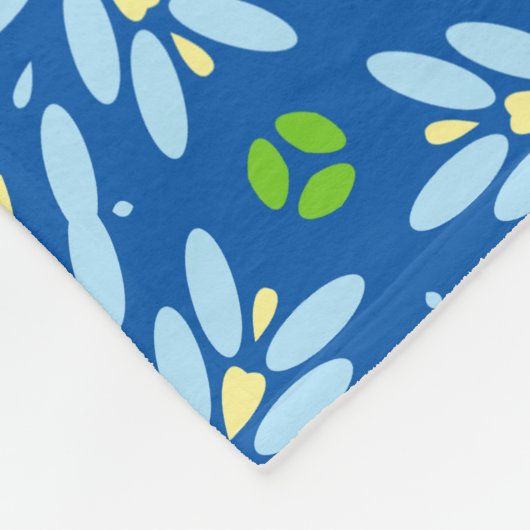 Abstracte bloemontwerp fleece deken (Hoek)