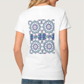 Abstracte bloemontwerp op t-shirt (Achterkant)