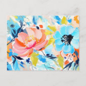 Abstracte bloempatroon schilderij  briefkaart (Voorkant)
