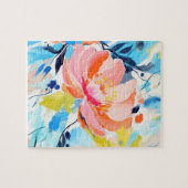 Abstracte bloempatroon schilderij legpuzzel (Horizontaal)