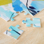 Abstracte bloempatroon schilderij legpuzzel (Zijkant)