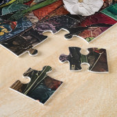 Abstracte bloempuzzel legpuzzel (Zijkant)