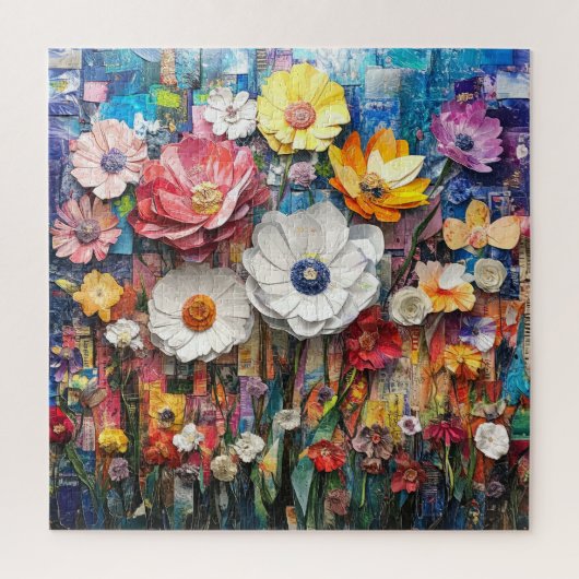 Abstracte bloempuzzel legpuzzel (Verticaal)