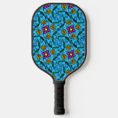 Abstracte bloemrijke pickleball-paddle pickleball paddle (Voorkant)