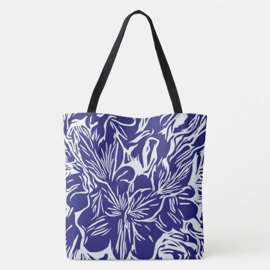 Abstracte Bloemschikking Boodschappen Winkelieren Tote Bag (Achterkant)