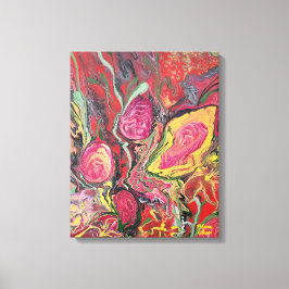 Abstracte bloemschikking canvas afdruk