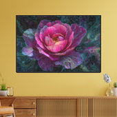 Abstracte bloemschildering op canvas – Moderne blo Afdruk (Insitu (Woonkamer))