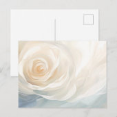 Abstracte bloemschildering van witte roos briefkaart (Voorkant / Achterkant)