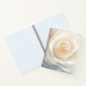 Abstracte bloemschildering van witte roos notitieboek (Binnen)