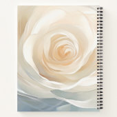 Abstracte bloemschildering van witte roos notitieboek (Achterkant)