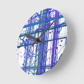 Abstracte bloemschilderingen patroon wandklok (Hoek)