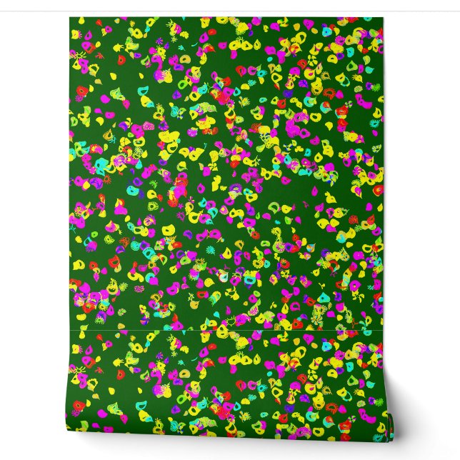 Abstracte bloemschilderingen patroonbehang  behang (Afrollen)