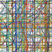 Abstracte bloemschilderingen patroonbehang poster