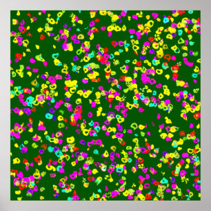 Abstracte bloemschilderingen patroonbehang poster