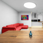 abstracte bloemvaas canvas afdruk