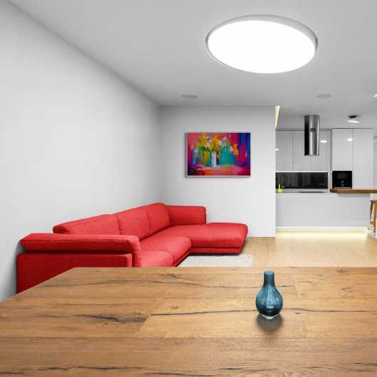 abstracte bloemvaas canvas afdruk