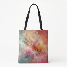 Abstracte Bloemwolk Inkt Landschap