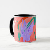 Abstracte Bloesems: Een Spat van Kleur Mok (Voorkant links)