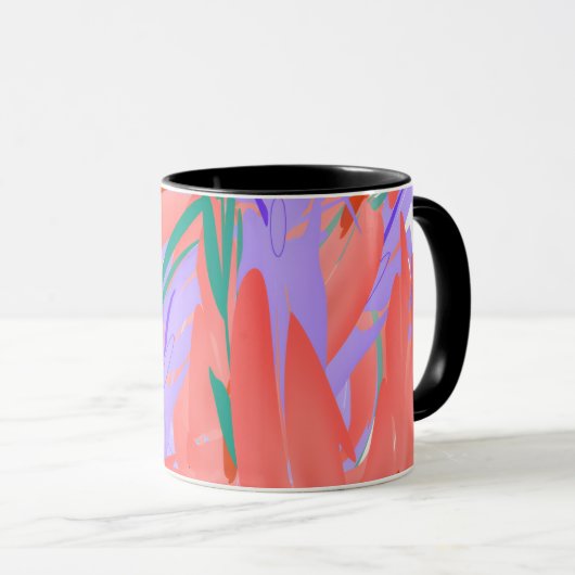 Abstracte Bloesems: Een Spat van Kleur Mok (Voorkant rechts)