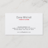 ABSTRACTE BLOESEMS ROOD/WIT VISITEKAARTJE (Achterkant)