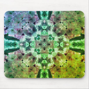 Abstracte bloesems van de lentesbloem Kunst Muismat