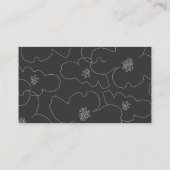 ABSTRACTE BLOESEMS WIT/GRIJS VISITEKAARTJE (Achterkant)