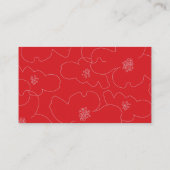 ABSTRACTE BLOESEMS WIT/ROOD VISITEKAARTJE (Achterkant)