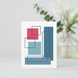 Abstracte blokken 1 geometrisch ontwerp briefkaart