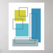Abstracte blokken 1 geometrisch ontwerp poster (Voorkant)