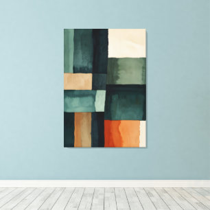 Abstracte blokken canvas afdruk