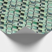 Abstracte blokken groen cadeaupapier (Hoek)