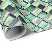 Abstracte blokken groen cadeaupapier (Rol Hoek)