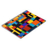 Abstracte blokken in woestijnkleuren notitieboek (Linkerzijde)