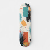 Abstracte blokpenseelstreek - Aardse minimalistisc Persoonlijk Skateboard (Voorkant)