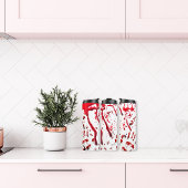 Abstracte Bloody Splatter en handafdrukken Thermosbeker