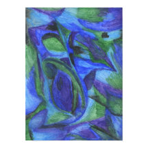 ABSTRACTE BLUE-afdruk