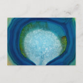 Abstracte Blue Agate Pattern Huwelijksaccommodatie Informatiekaartje (Achterkant)