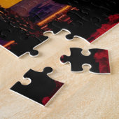 Abstracte Blue Aqua en Yellow Sky Legpuzzel (Zijkant)