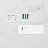 ABSTRACTE BLUE BLACK CERAMIC STUD EARRING DISPLAY MINI VISITEKAARTJE (Voorkant / Achterkant)